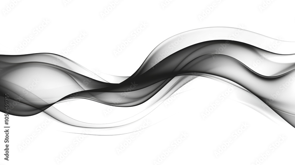 Aufkleber abstract black wave pattern on transparent background