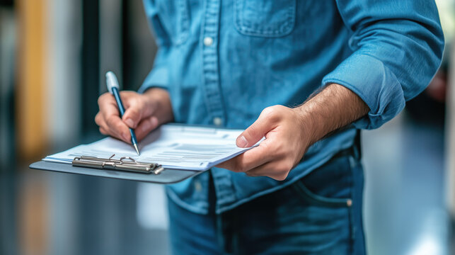 Images of a property manager conducting routine inspection