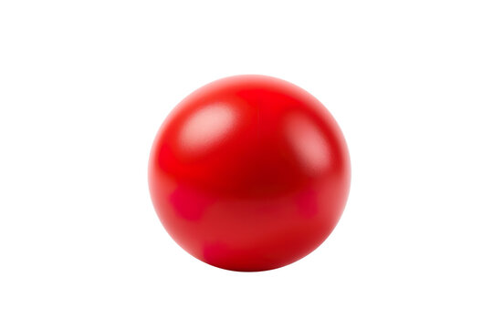 Red ball toy for dog isolated on transparent background
