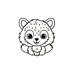 Rabbit out line vector 