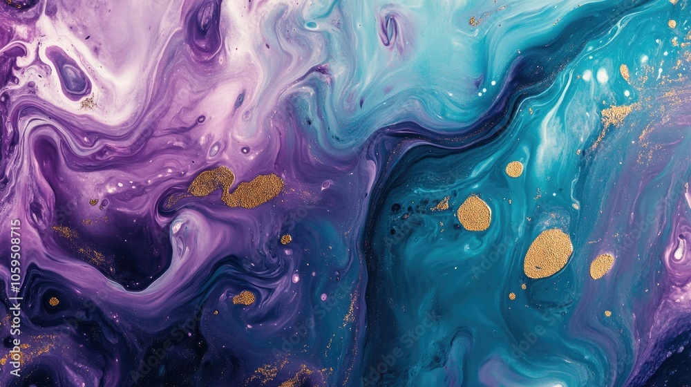 Poster fluid art banner featuring an abstract paint mixture liquid acrylic design with flowing splashing ef