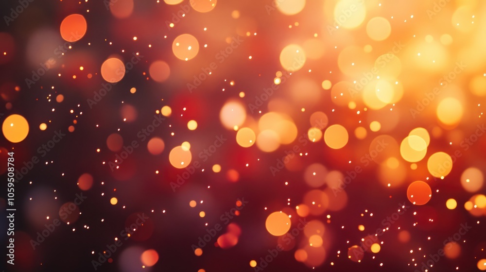 Poster abstract holiday background featuring bokeh lights in a festive design