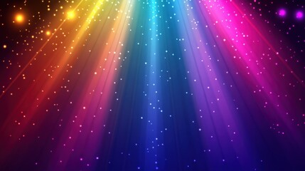 Fototapeta premium Vibrant rays of light in a colorful spectrum