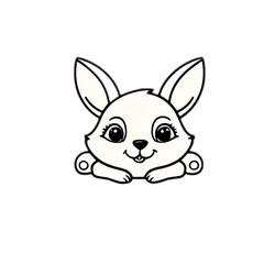 Rabbit outline vector 