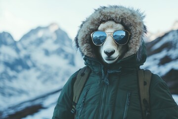 Winter Adventurer with Sheep Head Swag