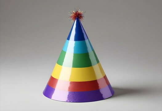 a party hat with color strippe create with ai