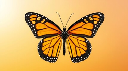 Obraz premium Vibrant Monarch Butterfly on Soft Gradient Background