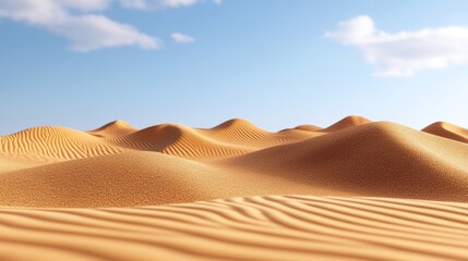 Serene Desert Landscape with Gentle Sand Dunes