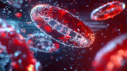 Close Up of DNA Strands in Cell Nucleus