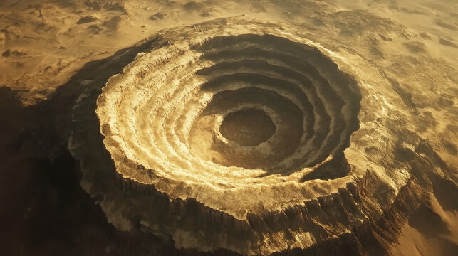 Ancient Eye of the Sahara: Aerial Perspective of the Richat Structure