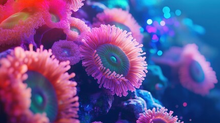 Obraz premium Vibrant underwater life a close-up of colorful coral reefs