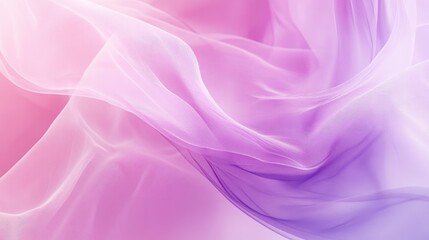 Obraz premium Ethereal flow captivating colors and soft textures of sheer fabric in delicate hues of pink and purple