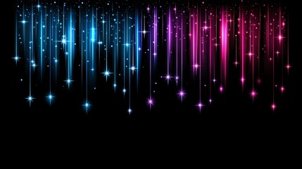 Colorful, starry background with blue, pink, and purple streaks