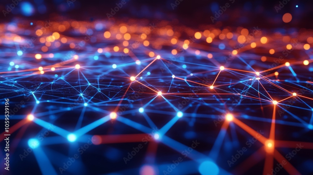 Poster exploring the dynamic interconnections of data a visual representation of network technology and dig