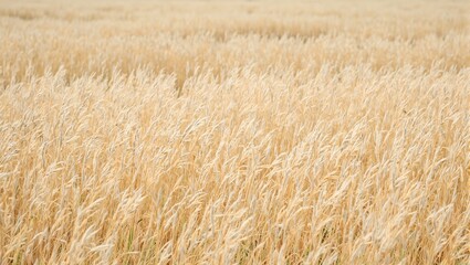 Fototapeta premium Tranquil golden grass field in the breeze