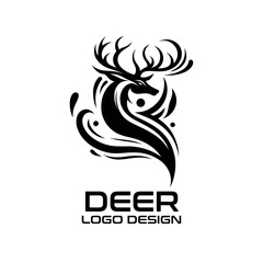 Obraz premium Deer Vector Logo Design