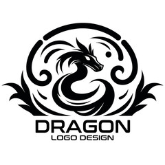 Obraz premium Dragon Vector Logo Design