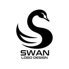 Obraz premium Swan Vector Logo Design