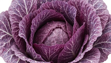 Obraz premium Fresh red cabbage with rich color and intricate veins vibrant and healthy