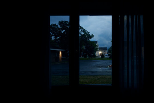 Rainy twilight from the window