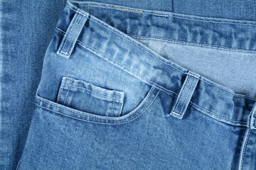 Blue Jeans Coin Pocket Detail Close Up