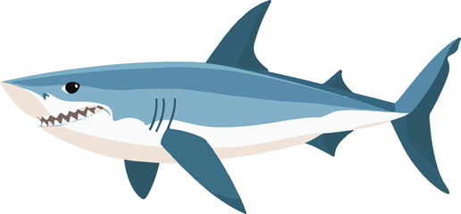 Naklejka premium simple vector mako shark clipart