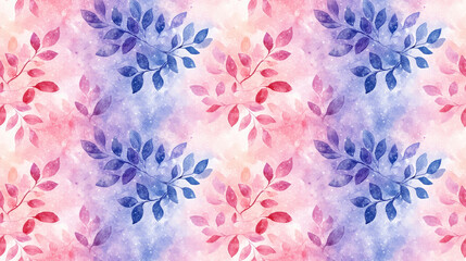 Fototapeta premium Seamless watercolor pattern featuring enchanting pastel hues with glitter accents perfect for dreamy backgrounds and logo designs fantasy creativity elegance