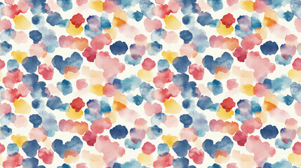 Fototapeta premium Colorful watercolor seamless pattern on textured paper ideal for backgrounds and creative design projects
