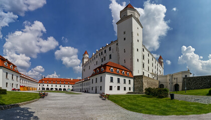 Panoramic view of the Bratislava Castle, Bratislava, Slovakia