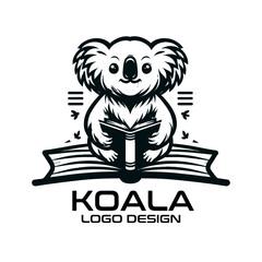 Naklejka premium Koala Vector Logo Design