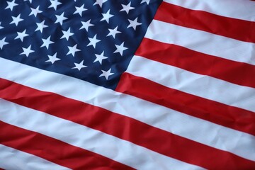 Beautifully waving star and striped American flag