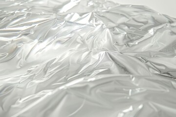 Obraz premium Image of Crumpled sheet of polythene plastic wrap. Texture for background usage