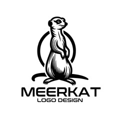 Obraz premium Meerkat Vector Logo Design