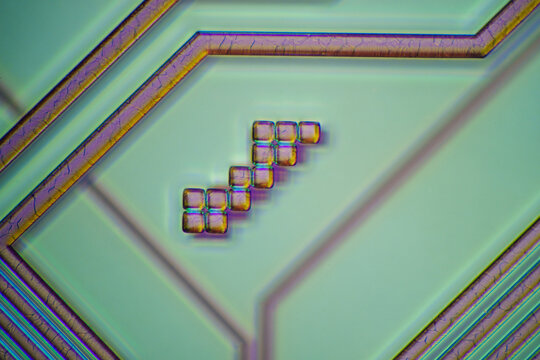100X magnification wafer detail texture pattern