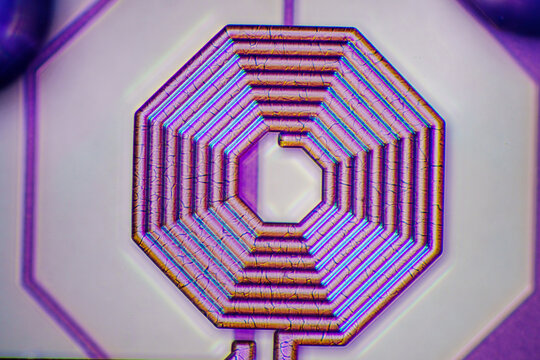 100X magnification wafer detail texture pattern