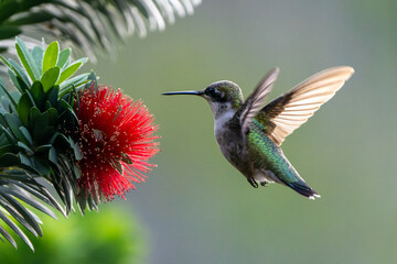 hummingbird on a flower