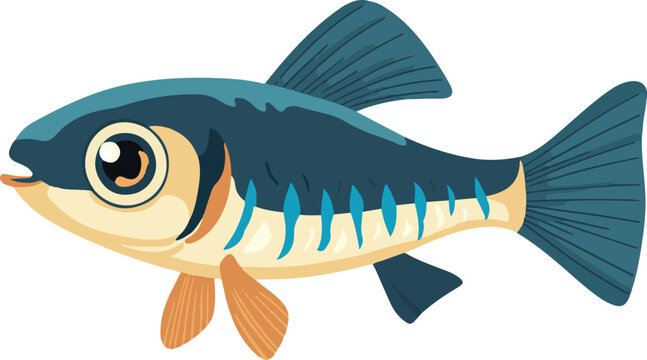 simple vector pupfish clipart