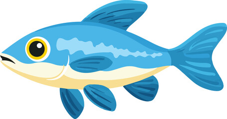 Obraz premium simple vector pupfish clipart
