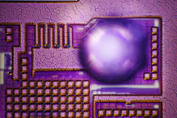 100X magnification wafer detail texture pattern