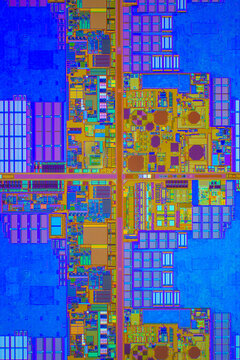 5X magnification of wafer detail texture pattern