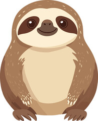 Obraz premium simple vector sloth clipart