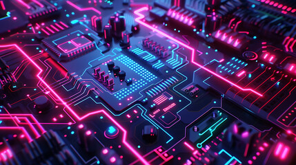 Obraz premium technology texture