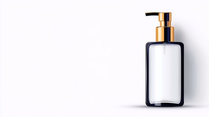 Fototapeta premium Glass Pump Bottle Mockup Luxury Cosmetic Packaging Design