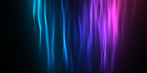 Obraz premium A gradient background with deep black, dark purple, and glowing blue hues, overlaid with fine grainy noise texture, creating a bold and modern abstract design for banners and heade