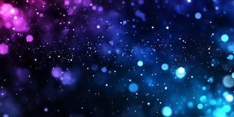 Obraz premium A rich dark purple, blue, and black background, with glowing vibrant gradients and grainy noise texture creating depth and atmosphere, perfect for a striking and modern abstract de