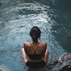 Fototapeta premium Outdoor river bath