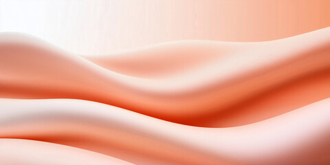 Fototapeta premium A smooth pastel orange-to-white gradient background with light grainy noise texture, creating a soft and elegant design for abstract posters or banners.