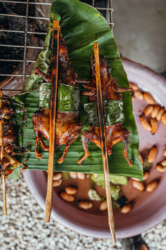 Barbecue rats at a street market