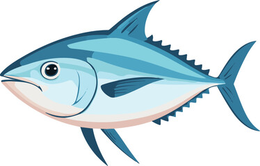 Obraz premium simple vector bluefin tuna clipart