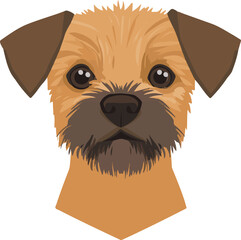 simple vector Border Terrier clipart